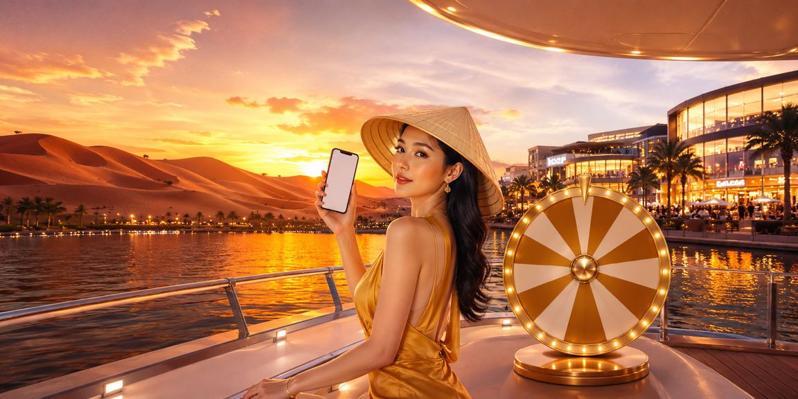 Trò chơi may mắn tại Mũi Né với hình ảnh nón lá Việt Nam